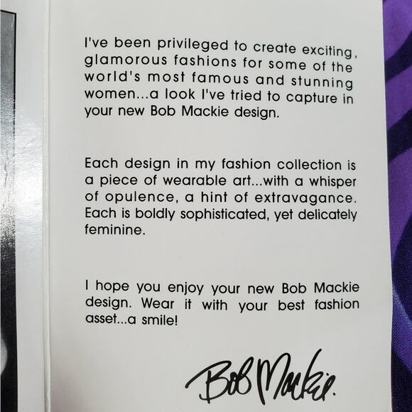 🔹️🔺️NWT Bob Mackie Purple & Blue Floral Print Long Sleeve Blouse Medium - Picture 9 of 9